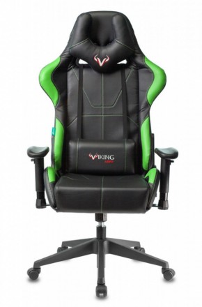 Кресло игровое Бюрократ VIKING 5 AERO LGREEN черный/салатовый в Миассе - miass.ok-mebel.com | фото 2