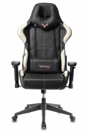 Кресло игровое Бюрократ VIKING 5 AERO WHITE черный/белый в Миассе - miass.ok-mebel.com | фото 3