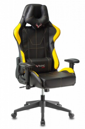 Кресло игровое Бюрократ VIKING 5 AERO YELLOW черный/желтый в Миассе - miass.ok-mebel.com | фото