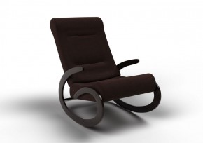 Кресло-качалка Мальта 10-Т-Ш (ткань/венге) ШОКОЛАД в Миассе - miass.ok-mebel.com | фото