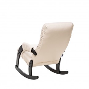 Кресло-качалка Модель 67 Венге текстура, к/з Varana cappuccino в Миассе - miass.ok-mebel.com | фото 4