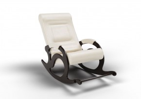 Кресло-качалка Тироль 12-К-КР (экокожа/венге) КРЕМ в Миассе - miass.ok-mebel.com | фото