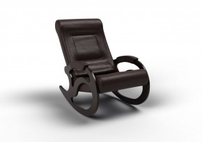 Кресло-качалка Вилла 11-К-КР (экокожа/венге) КРЕМ в Миассе - miass.ok-mebel.com | фото