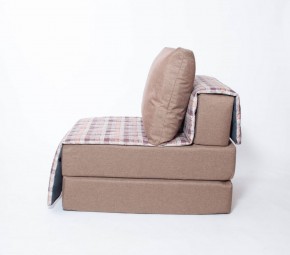 Кресло-кровать бескаркасное Харви (коричневый-квадро беж) в Миассе - miass.ok-mebel.com | фото 2