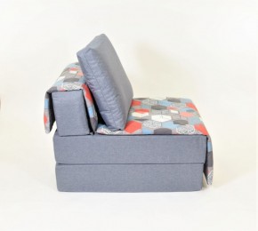 Кресло-кровать бескаркасное Харви (серый-геометрия слейт) в Миассе - miass.ok-mebel.com | фото 3