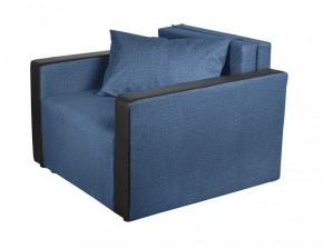 Кресло-кровать Милена с подлокотниками (синий) Велюр в Миассе - miass.ok-mebel.com | фото