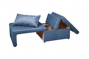 Кресло-кровать Милена (синий) Велюр в Миассе - miass.ok-mebel.com | фото 3