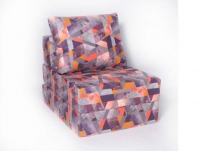 Кресло-кровать-пуф бескаркасное Окта (Велюр принт 2) в Миассе - miass.ok-mebel.com | фото