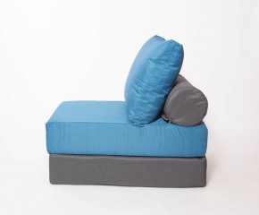 Кресло-кровать-пуф бескаркасное Прайм (синий-графит (Ф)) в Миассе - miass.ok-mebel.com | фото 2