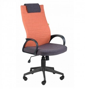 Кресло Квест HOME (Ткань КФ-28/КФ-13) оранжевый-сливовый в Миассе - miass.ok-mebel.com | фото 2