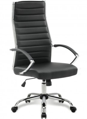 Кресло офисное BRABIX "Style EX-528", экокожа, хром, черное, 531947 в Миассе - miass.ok-mebel.com | фото