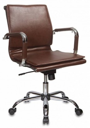Кресло руководителя Бюрократ CH-993-LOW/BROWN коричневый в Миассе - miass.ok-mebel.com | фото
