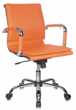 Кресло руководителя Бюрократ CH-993-LOW/ORANGE оранжевый в Миассе - miass.ok-mebel.com | фото