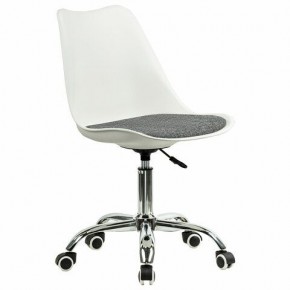 Кресло стул BRABIX "Eames MG-310 CH", хром, пластик белый, ткань серая, 532924 в Миассе - miass.ok-mebel.com | фото 2