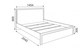Кровать 1.4 М16 Стандарт с настилом Беатрис (Орех гепланкт) в Миассе - miass.ok-mebel.com | фото