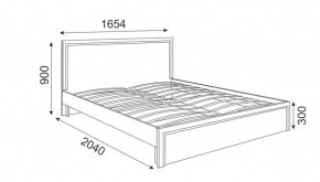 Кровать 1.6 М07 Стандарт с основанием Беатрис (Орех гепланкт) в Миассе - miass.ok-mebel.com | фото