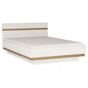 Кровать 160/TYP 92, LINATE ,цвет белый/сонома трюфель в Миассе - miass.ok-mebel.com | фото