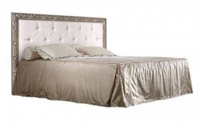 Кровать 2-х спальная(1,6 м)Тиффани Premium черная/серебро с мягким элементом со стразами с подъемным механизмом (ТФКР-2[3][7](П) в Миассе - miass.ok-mebel.com | фото