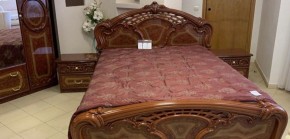Кровать 2-х спальная 1800*2000 Роза, без основания (01.118) орех в Миассе - miass.ok-mebel.com | фото