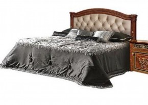 Кровать 2-х спальная с мягким изголовьем без изножья Карина-3 орех (К3КР-4[1]) в Миассе - miass.ok-mebel.com | фото