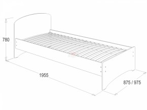 Кровать-2 одинарная (800*1900) в Миассе - miass.ok-mebel.com | фото 2