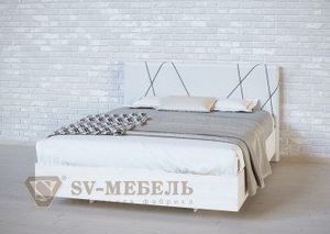 Кровать 1400 двойная №1 изголовье Абстракция в Миассе - miass.ok-mebel.com | фото 2