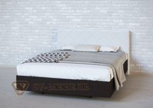 Кровать 1400 двойная №1 изголовье Ромб в Миассе - miass.ok-mebel.com | фото 3