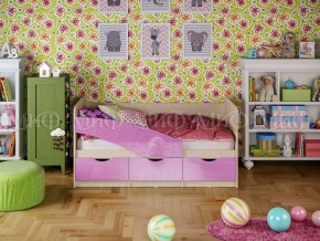Кровать Бабочки (Сиреневый металлик) 1600 в Миассе - miass.ok-mebel.com | фото