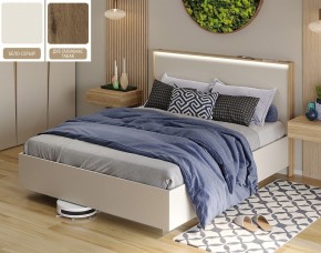 Кровать (Бело-серый U775 ST9/Дуб Галифакс Табак) 1400 в Миассе - miass.ok-mebel.com | фото
