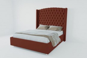 Кровать Берлин ЛЮКС без основания 1400 (велюр бордо) в Миассе - miass.ok-mebel.com | фото
