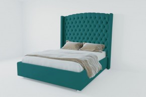 Кровать Берлин ЛЮКС с ПМ 900 (велюр бирюзовый) в Миассе - miass.ok-mebel.com | фото 3