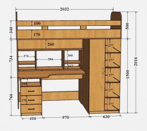 Кровать-чердак Аракс в Миассе - miass.ok-mebel.com | фото 4