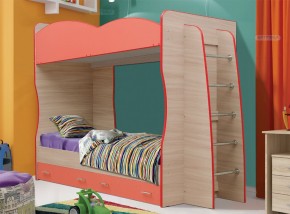 Кровать детская 2-х ярусная Юниор-1.1 (800*2000) ЛДСП в Миассе - miass.ok-mebel.com | фото 1