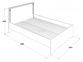 Кровать двойная Ольга 1Н + 2-а ящика (1400*2000) в Миассе - miass.ok-mebel.com | фото 3