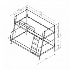 Кровать двухъярусная Дельта Лофт-20.02.04 Белый в Миассе - miass.ok-mebel.com | фото 2