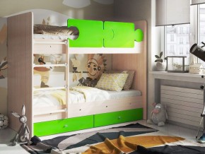 Кровать двухъярусная "Тетрис" (щиты) с бортиками + ящики в Миассе - miass.ok-mebel.com | фото