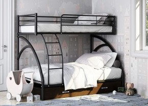 Кровать двухъярусная "Виньола-2 Я" с ящиком Черный/Венге в Миассе - miass.ok-mebel.com | фото 1