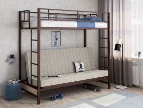 Кровать двухъярусная с диваном "Мадлен" (Коричневый/Бежевый) в Миассе - miass.ok-mebel.com | фото