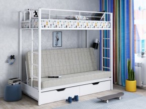 Кровать двухъярусная с диваном "Мадлен-ЯЯ" с ящиками в Миассе - miass.ok-mebel.com | фото