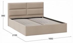 Кровать двуспальная Глосс с ПМ Тип 1 в Миассе - miass.ok-mebel.com | фото 4