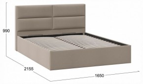 Кровать двуспальная Глосс с ПМ Тип 1 в Миассе - miass.ok-mebel.com | фото 4
