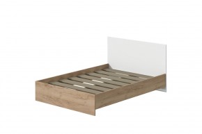Кровать Эконом 900 (Дуб крафт золотой/Белый текстурный) в Миассе - miass.ok-mebel.com | фото