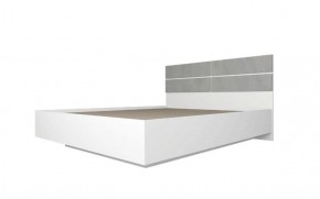 Кровать Ева 1600 (Белый Текстурный/Бетонный Камень) в Миассе - miass.ok-mebel.com | фото