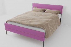 Кровать Горизонт Мини с ортопедическим основанием 800 (велюр розовый) в Миассе - miass.ok-mebel.com | фото