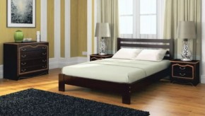 ВЕРОНИКА Кровать из массива 1600 (Темный орех) в Миассе - miass.ok-mebel.com | фото