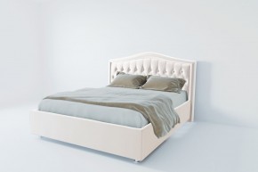 Кровать Калининград с ПМ 800 (экокожа белая) в Миассе - miass.ok-mebel.com | фото 2