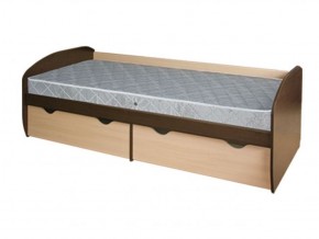 Кровать КД-1.8 с ящиком (Венге/Дуб молочный) в Миассе - miass.ok-mebel.com | фото 1