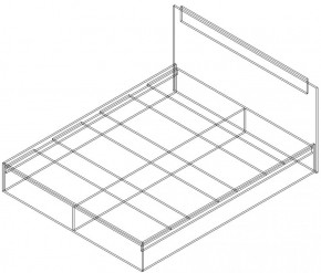 СОФИЯ Кровать КР1600 (венге/дуб белфорт) щиты в Миассе - miass.ok-mebel.com | фото 2