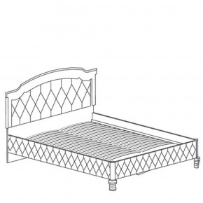 Кровать с обивкой №488 Марлен (1600) Кремовый белый в Миассе - miass.ok-mebel.com | фото 2