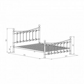 Кровать металлическая "Эльда" Черный/Золото в Миассе - miass.ok-mebel.com | фото 2